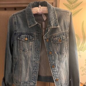 J. Crew Light Blue Jean Jacket with Gold Buttons